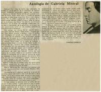 Antología de Gabriela Mistral Antología de Gabriela Mistral