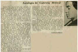 Antología de Gabriela Mistral Antología de Gabriela Mistral