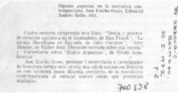 Algunos aspectos en la narrativa contemporánea. Algunos aspectos en la narrativa contemporánea.