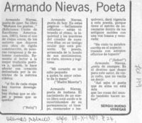 Armando Nievas, poeta Armando Nievas, poeta