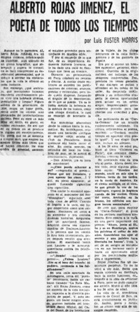 Alberto Rojas Jiménez, el poeta de todos los tiempo Alberto Rojas Jiménez, el poeta de todos los tiempo