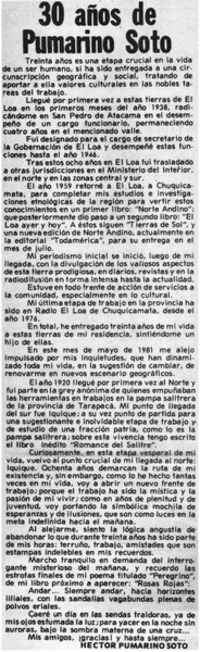 30 años de Pumarino Soto. 30 años de Pumarino Soto.