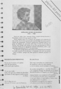 Armando Rubio Huidobro 1955-1980. Armando Rubio Huidobro 1955-1980.