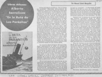 Alberto Santelices: "en la ruta de los parásitos" Alberto Santelices: "en la ruta de los parásitos"