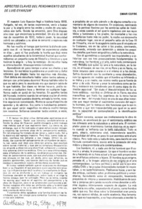 Aspectos claves del pensamiento estético de Luis Oyarzún Aspectos claves del pensamiento estético de Luis Oyarzún