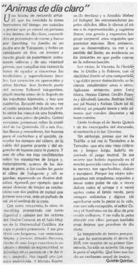 Animas de día claro" Animas de día claro"