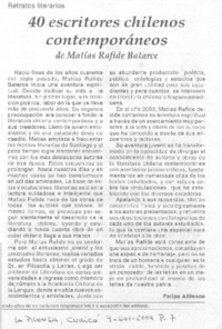 40 escritores chilenos contemporáneos 40 escritores chilenos contemporáneos