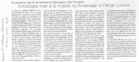 Antumapu trae a la región su homenaje Óscar Castro Antumapu trae a la región su homenaje Óscar Castro