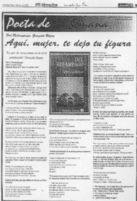 Aquí, mujer, te dejo tu figura Aquí, mujer, te dejo tu figura