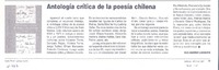 Antología crítica de la poesía chilena Antología crítica de la poesía chilena