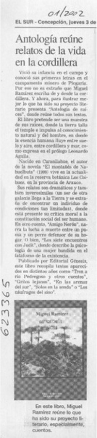 Antología reúne relatos de la vida en la cordillera Antología reúne relatos de la vida en la cordillera
