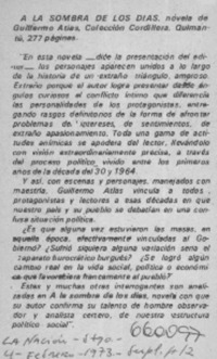 A La sombra de los días A La sombra de los días