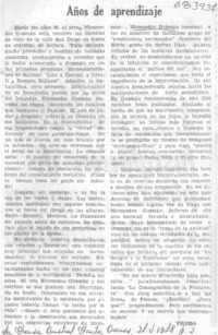 Años de aprendizaje Años de aprendizaje