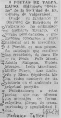 8 poetas de Valparaíso 8 poetas de Valparaíso