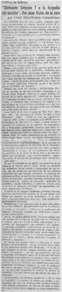 Almirante Simpson 7 o la tragedia del escritor". Por Juan Víctor de la Jara Almirante Simpson 7 o la tragedia del escritor". Por Juan Víctor de la Jara