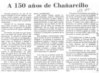 A 150 años de Chañarcillo. A 150 años de Chañarcillo.