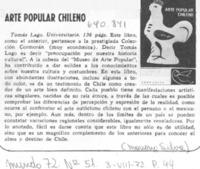 Arte popular chileno Arte popular chileno