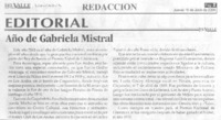 Año de Gabriela Mistral. Año de Gabriela Mistral.