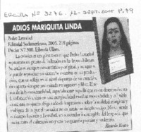 Adiós, mariquita linda. Adiós, mariquita linda.