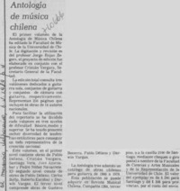 Antología de música chilena. Antología de música chilena.