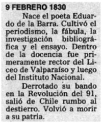 9 febrero 1830. 9 febrero 1830.