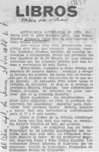 Antología literaria Antología literaria