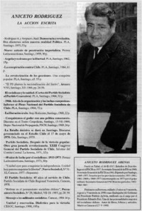 Aniceto Rodríguez la acción escrita. Aniceto Rodríguez la acción escrita.