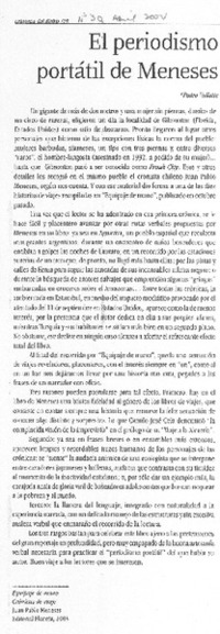 El periodismo portátil de Meneses El periodismo portátil de Meneses