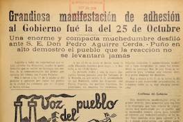 Voz del Pueblo (Puente Alto, Chile : 1939).