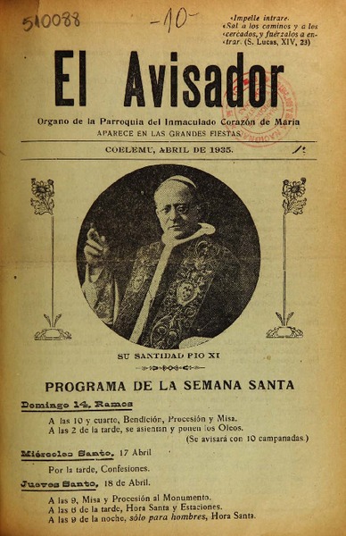 El Avisador (Coelemu, Chile: 1935-1936)