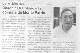 Desde el Altiplano a la comuna de Monte Patria.