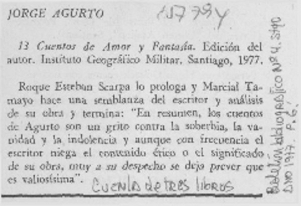 13 cuentos de amor y fantasía.