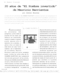 20 años de "El Hombre invertido" de Mauricio Barrientos