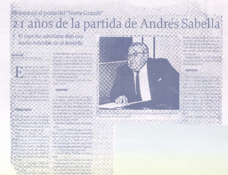 21 años de la partida de Andrés Sabella