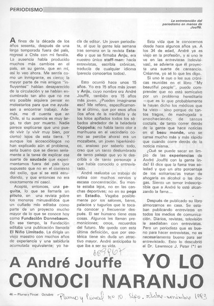 A André Jouffe yo lo conocí naranjo