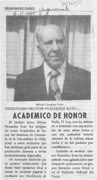 Académico de honor.
