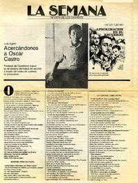 Acercándonos a Oscar Castro : [entrevistas] [artículo]