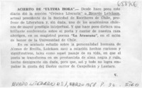 Acierto de "ultima hora"