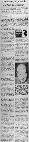 Aclaremos: ¿Se pretende cambiar la historia?