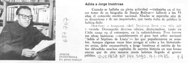 Adiós a Jorge Inostrosa.