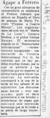 Agape a Ferrero.