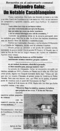 Alejandro Galaz: un notable casablanquino.