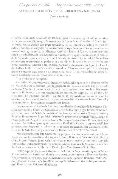 Alfonso Calderón en la Biblioteca Nacional