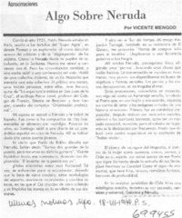 Algo sobre Neruda