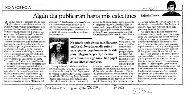 Algún día publicarán hasta mis calcetines