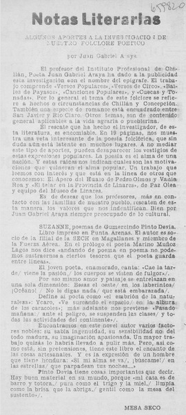 Algunos aportes a la investigación de nuestro folclore poético