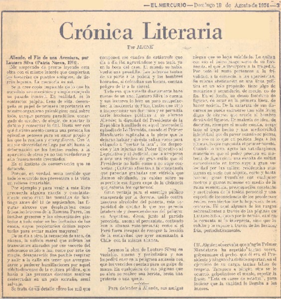 Allende, el fin de una aventura