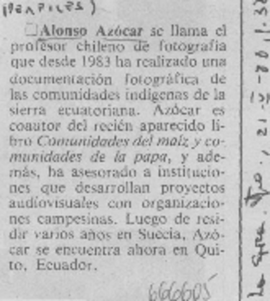 Alonso Azócar.