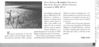 Al silencio  [artículo] Felipe Neira