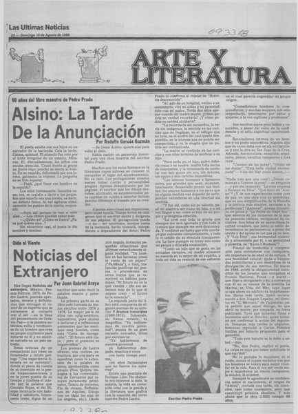 Alsino, la tarde de la anunciación